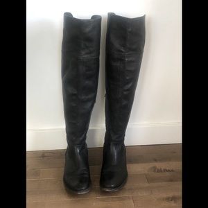 Frye Shirley OTK Riding Boot 8.5 Black leather